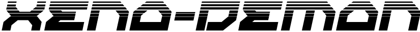 Xeno-Demon Half-Tone Italic Italic font