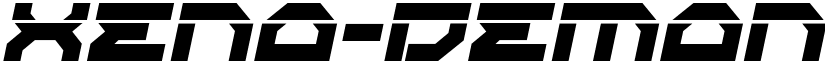 Xeno-Demon Laser Italic Italic font