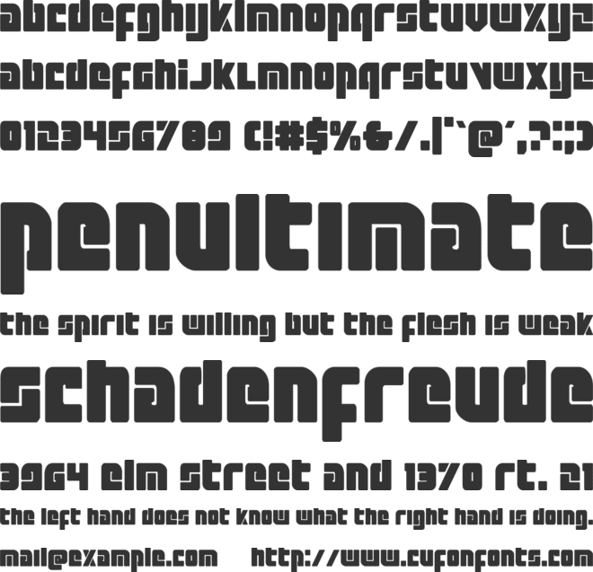 Exoplanet font preview