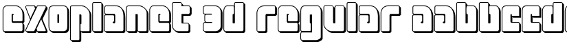 Exoplanet 3D Regular font