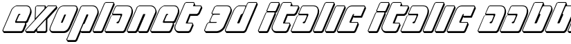 Exoplanet 3D Italic Italic font
