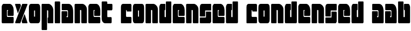 Exoplanet Condensed Condensed font