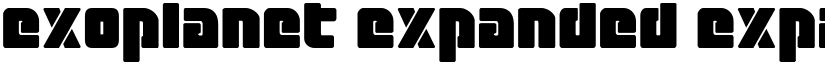 Exoplanet Expanded Expanded font