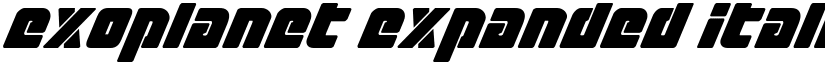 Exoplanet Expanded Italic Expanded Italic font