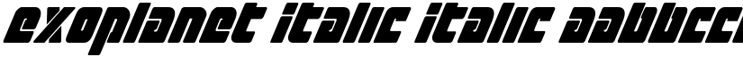 Exoplanet Italic Italic font