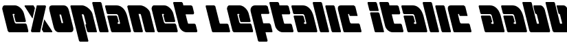 Exoplanet Leftalic Italic font