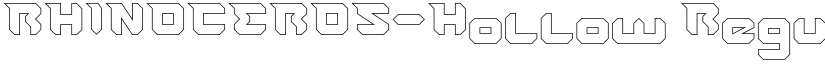 RHINOCEROS-Hollow Regular font