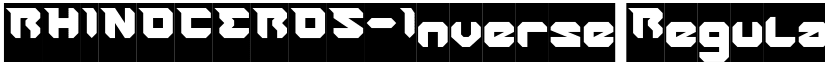 RHINOCEROS-Inverse Regular font