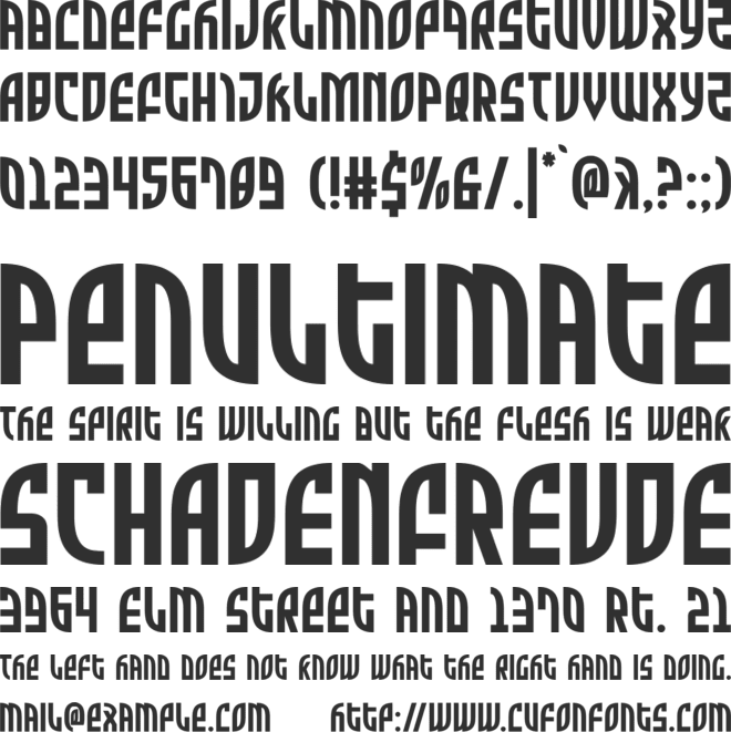 Zone Rider font preview