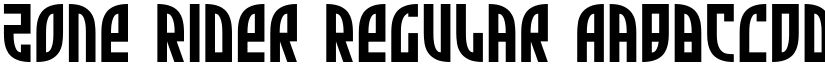 Zone Rider Regular font