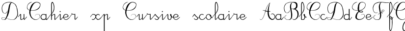DuCahier xp Cursive scolaire font