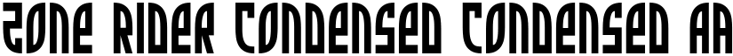 Zone Rider Condensed Condensed font