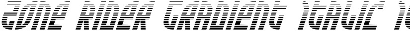 Zone Rider Gradient Italic Italic font