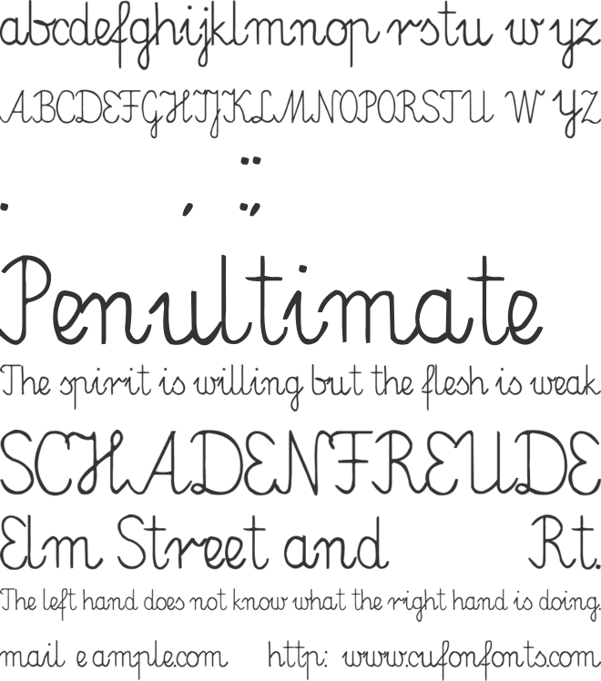 Elementarz font preview