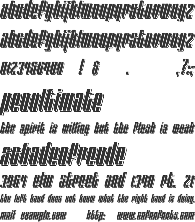 Far away galaxy font preview