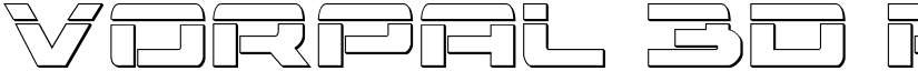 Vorpal 3D Regular font