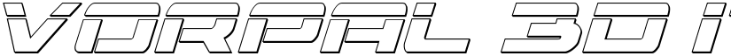 Vorpal 3D Italic Italic font