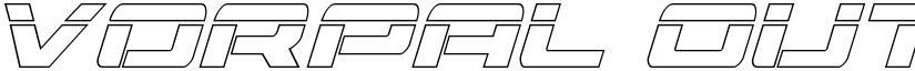 Vorpal Outline Italic Italic font