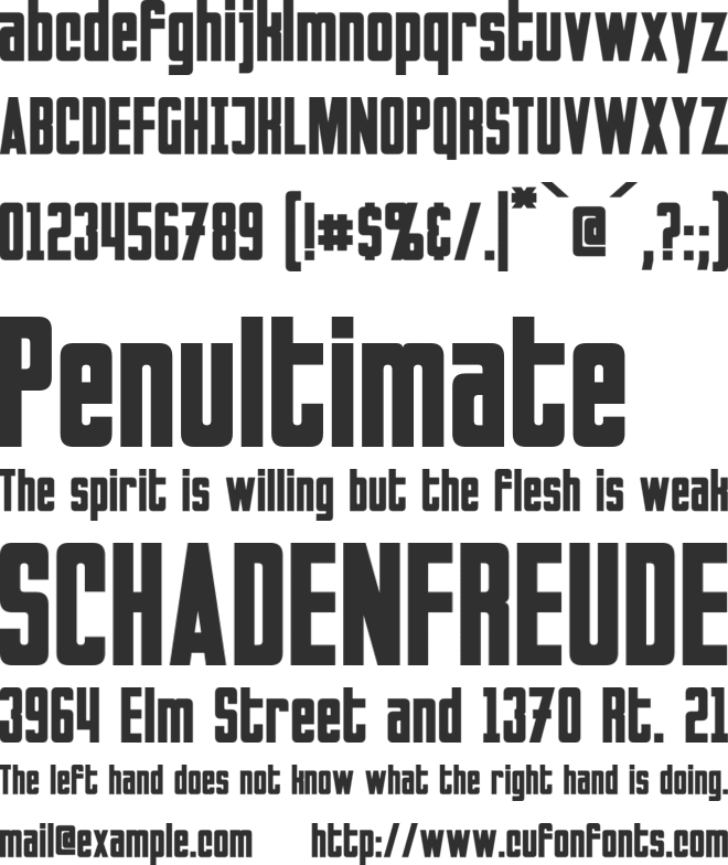Invaders font preview