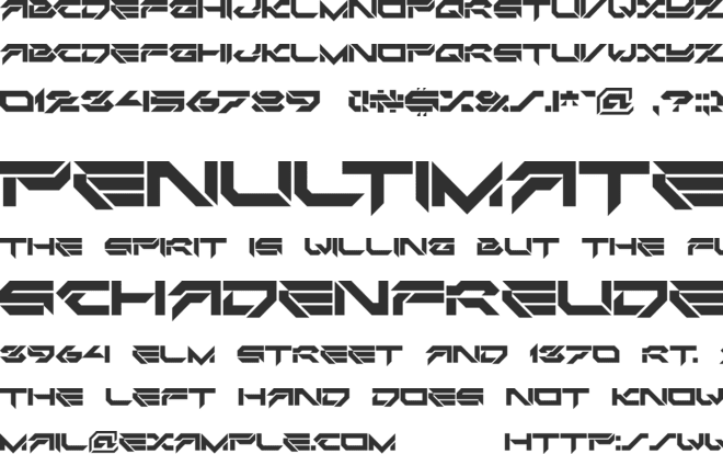 Critical Mass LDR font preview