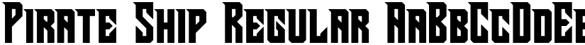 Pirate Ship Regular font