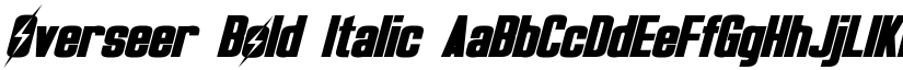 Overseer Bold Italic font