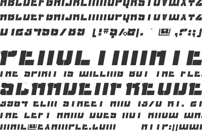 Clean Sports Stencil font preview