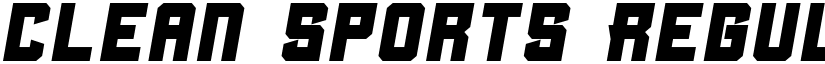 Clean Sports Regular font