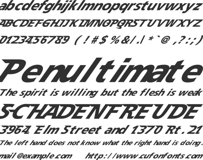 Speedy 12 font preview