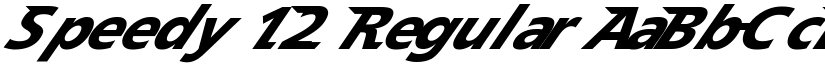 Speedy 12 Regular font