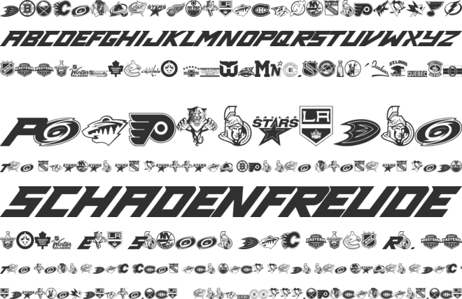 NHL font preview