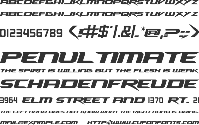 NHL Ducks font preview