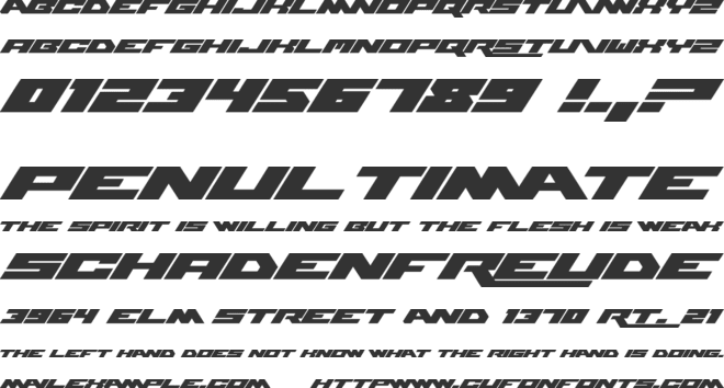 WWE Raw font preview