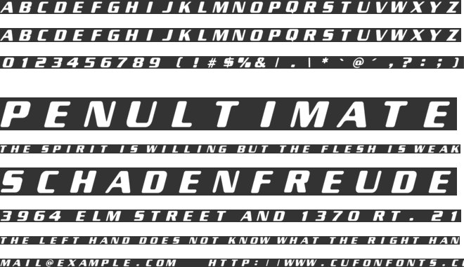 New Space font preview