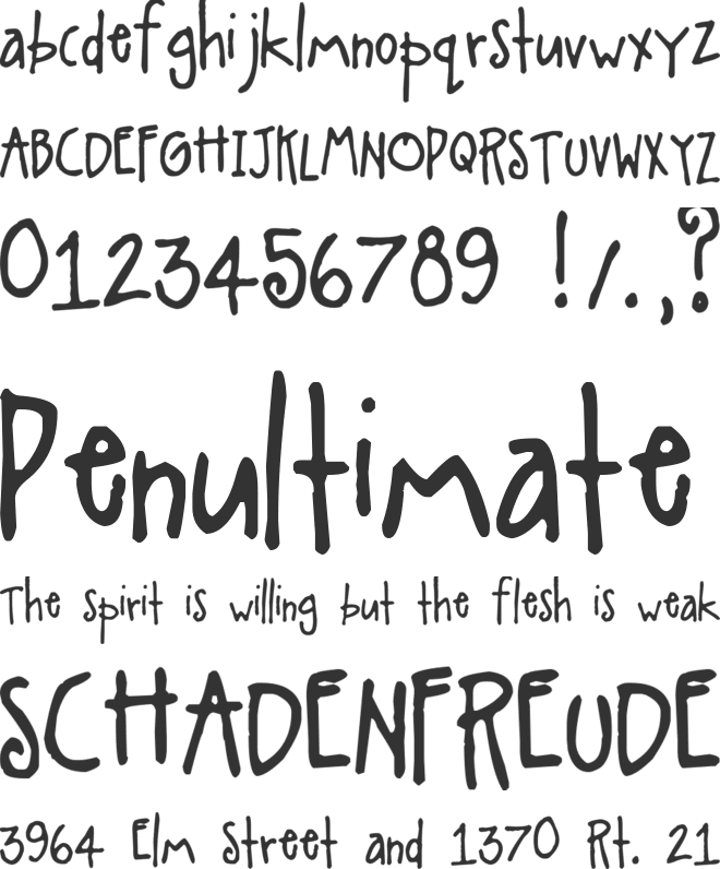A Little Pot font preview