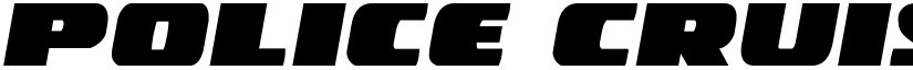Police Cruiser Italic Italic font