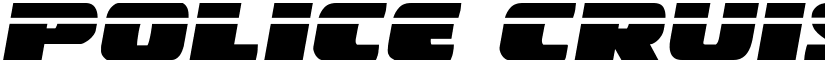 Police Cruiser Laser Italic Italic font
