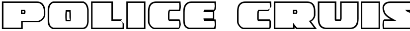 Police Cruiser Outline Regular font