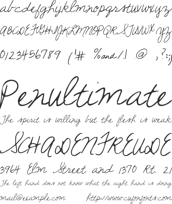 Sunshine In My Soul font preview