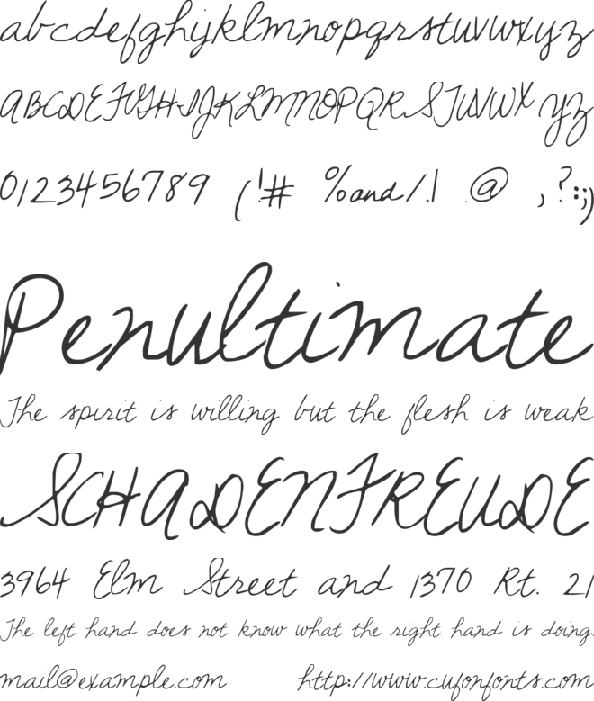 Sunshine In My Soul font preview