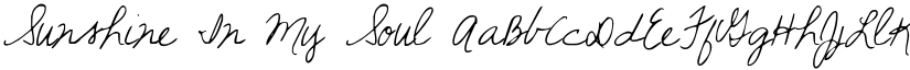 Sunshine In My Soul font