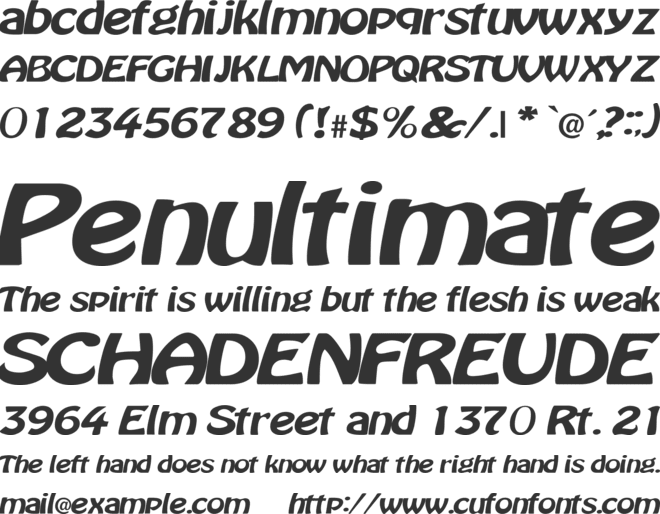 BATAVIA font preview
