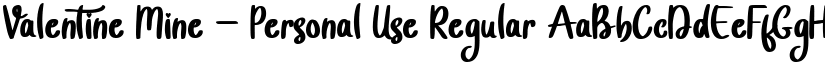 Valentine Mine - Personal Use font download