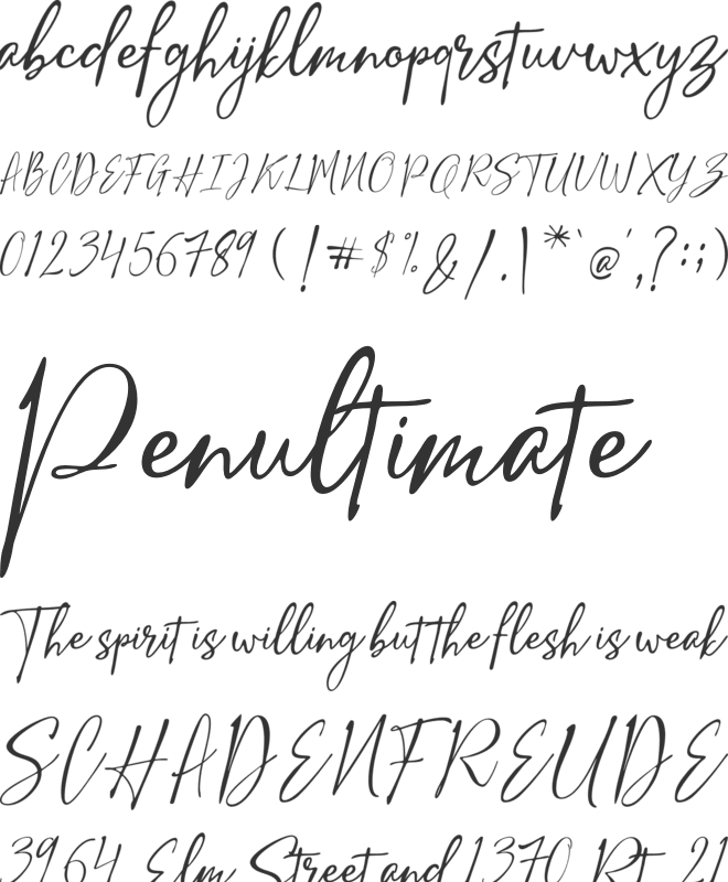 Brillany font preview