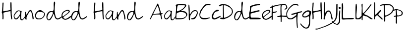 Hanoded Hand font