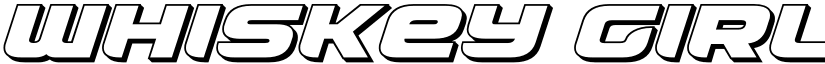 Whiskey Girls 3D Italic Italic font