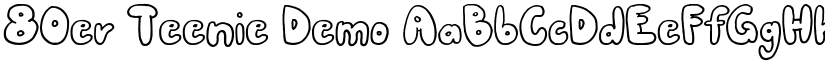 80er Teenie Demo font