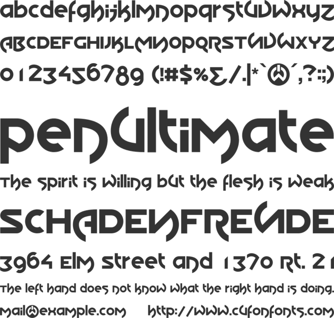 KD William font preview