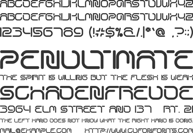 SPORT CENTER font preview