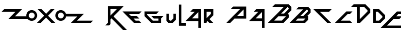 Zoxoz Regular font